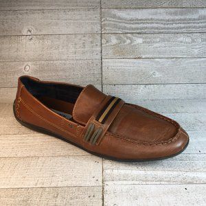 Steve Madden brown womens moc toe driving loafers